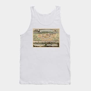 Vintage Map of Warsaw Poland (1705) Tank Top